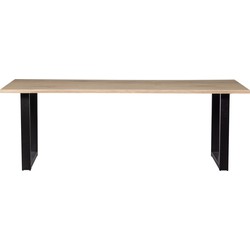 WOOOD Tablo Boomstam Tafel met U-poot - Eiken - 75x199x90