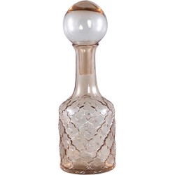 PTMD Cianna Brown glass bottle round with bal S