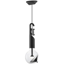 Move Me hanglamp Twist - zwart / Cone 5,5W - zwart zilver