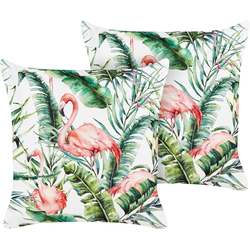 ELLERA - Tuinkussen set van 2 - Multicolor - 45 x 45 cm - Polyester
