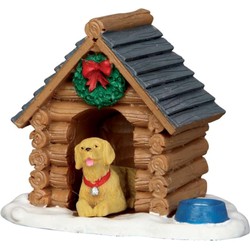 Weihnachtsfigur Log cabin dog house - LEMAX