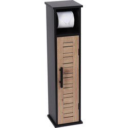 Toiletrolhouder met toiletroldispenser serie Bergen - 18x18x75 cm