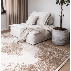 Vintage Vloerkleed Keshan Bruin/Beige - Polypropyleen - 240 x 340 cm  - (XL)