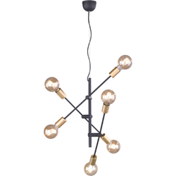 Industriële Hanglamp  Cross - Metaal - Zwart