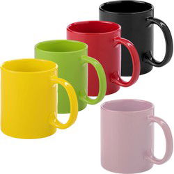 Bellatio Design Koffie mokken/bekers Auxerre - 5x - keramiek - multi kleuren mix - 370 ml - Bekers