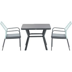 Garden Impressions Ross tuinset 3-delig zacht groen - Mina tuintafel 90x90 cm