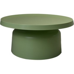 Salontafel Mara - 75x75x35 - Licht groen - Gepoedercoat metaal