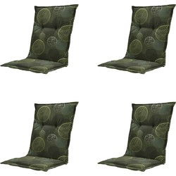Madison -  Tuinstoelkussen Lage Rug Circle green - Ca. 105x50 cm - Set van 4