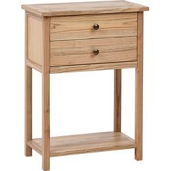 Beliani SALTON - Consoletafel-Lichte houtkleur-Sassafras