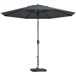 Paros II round grey stokparasol 300 cm zonwering - Madison