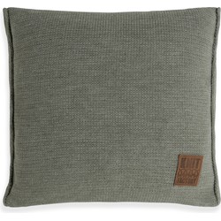 Knit Factory Uni Kussen - Urban Green - 50x50 cm