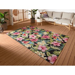 BINNEN- EN BUITENKLEED - TROPICAL FLOWERS MULTICOLOR