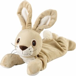 Beige konijnen/hazen heatpack/coldpack knuffels 35 cm knuffeldieren - Opwarmknuffels