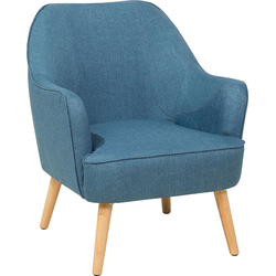 Beliani LOKEN - Fauteuil-Blauw-Polyester