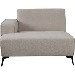 LABEL51 Bank Nero - Naturel - Boucle - Longchair Arm Links Voorstaand