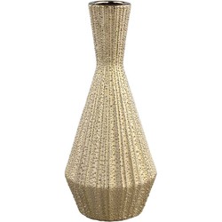 PTMD Cindia Ronde Bloempot - H35 x Ø15 cm - Keramiek - Goud