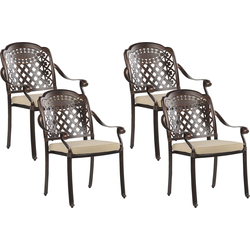 MANFRIA  - Tuinstoel set van 4 - Donkerbruin - Aluminium