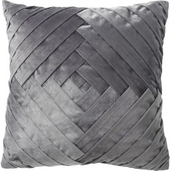 Dutch Decor PHILLY - Sierkussen velvet 45x45 cm - Charcoal Gray - antraciet - Dutch Decor