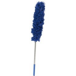 Telescopische XXL duster blauw 80-280 cm - plumeaus