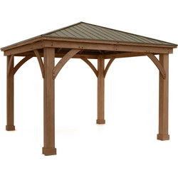 Westmann Paviljoen Yukon 1412 - 366x427x330 cm - Bruin houtlook