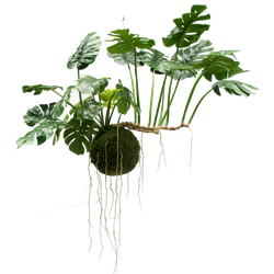 Kunst hangplant Monstera Deluxe 80 cm | NeverLeafs