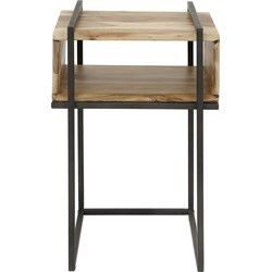 Nachtkastje Acaciahout Naturel - Open Vak - Kast Edge