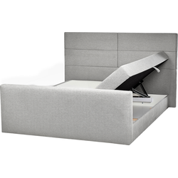 Beliani ARISTOCRAT - Boxspringbed-Grijs-Polyester