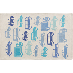 MADURAJ - Kindervloerkleed - Lichtblauw - 60 x 90 cm - Katoen