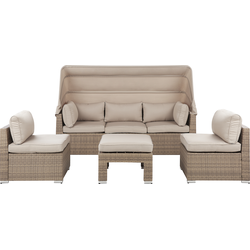 Beliani COCCOLIA - Loungeset-Beige-PE rotan