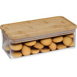 5Five - 5x - Keuken voorraadpot - Berlino - kunststof/bamboe - 1000 ml - Voorraadpot