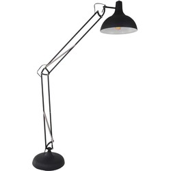 Mexlite vloerlamp Office magna - zwart - metaal - 7632ZW