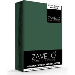 Zavelo Double Jersey Hoeslaken Groen-Lits-jumeaux (180x220 cm)