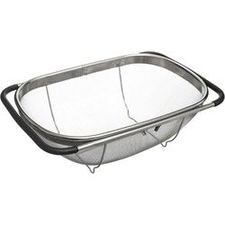 Gootsteen vergiet - zilver -36,5 tot 54,5 x 23 cm - RVS -uitschuifbaar - Vergieten