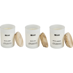 SIMPLICITY - Geurkaars set - Amber/Witte thee/Jasmijn  - Soja wax