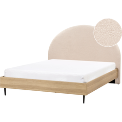 MILLAY - Bed - Beige - 160 x 200 cm - Bouclé