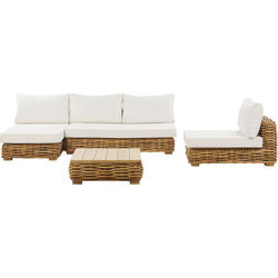 VARALLO  - Tuinset voor 5 - Gebroken wit - Rotan