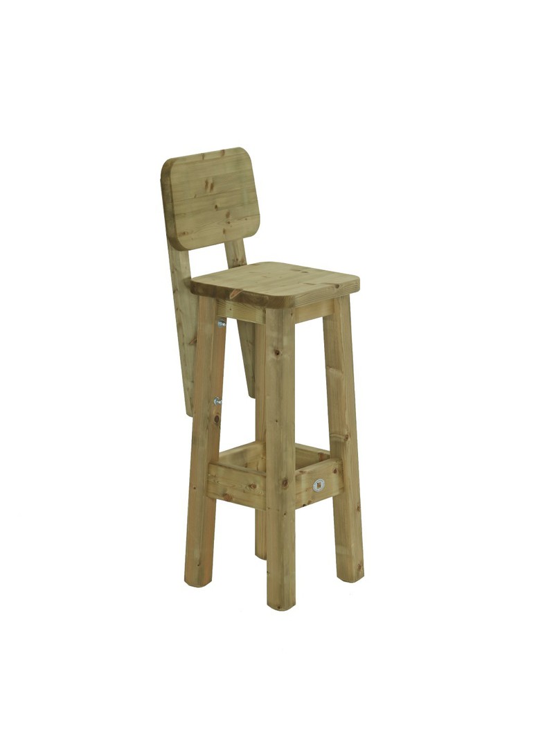 Barkruk met rugleuning - 