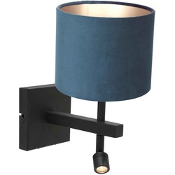 Moderne Wandlamp - Steinhauer - Metaal - Modern - E27 - L: 250cm - Voor Binnen - Woonkamer - Eetkamer - Zwart