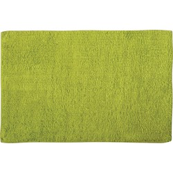MSV Badkamerkleedje/badmat voor op de vloer - appelgroen - 45 x 70 cm - Badmatjes