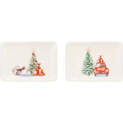 Plate 25X17 cm Christmas 2ass