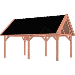 Trendhout douglas overkapping zadeldak XL, 635 x 440 cm