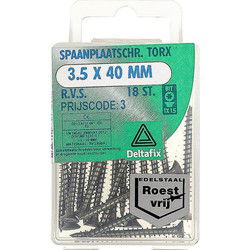 Sp.pl.schr.torx 3,5x40mm rvs 18st
