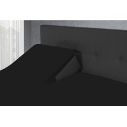 Nightsrest VP Dubbel Jersey Spilt Topper Hoeslaken - Zwart Maat: 140x200/220 + 12cm