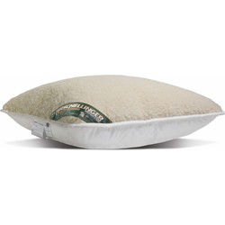 Terschellinger Wollen Vacht Hoofdkussen - IWS Gecertificeerd Zuiver Wolbolletjes Kussen - Luxueus Wolvacht - 100% Natuurlijk Medium Hoofdkussen - in dikte aanpasbaar - 60x70cm