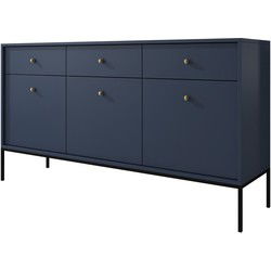 Meubella - Dressoir Moreno - Blauw - 154 cm