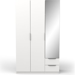 Kast met 3 deuren, 2 laden en 1 spiegel Ghost - L119,4 cm