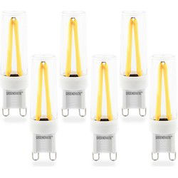 Groenovatie G9 LED Filament Lamp 3W Warm Wit Dimbaar 6-Pack