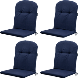 Madison -  Kuipstoelkussen Hoge Rug Panama indigo - Ca. 96x45 cm - Set van 4