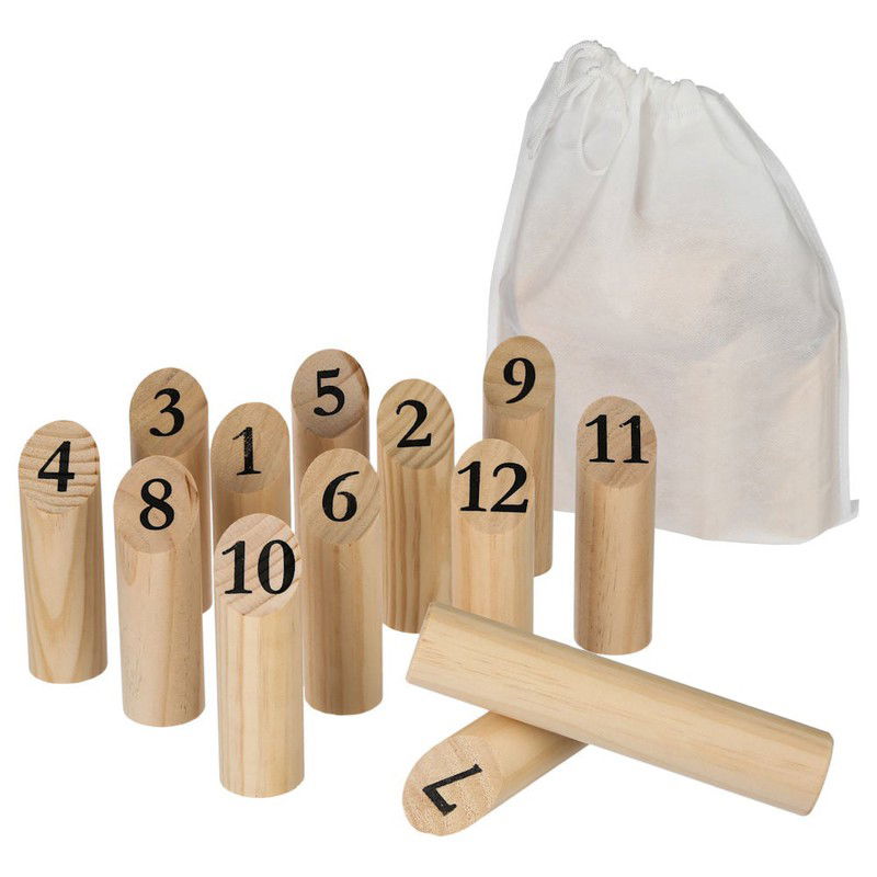 Decopatent® Kubb werpspel - behendigheidsspel - Houten buitenspel - Scandinavisch werpspel van hout - 2 tot 4 Spelers - 