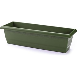 PlasticForte Plantenbak - groen - rechthoekig - 60 x 20 x 16 cm - Plantenbakken